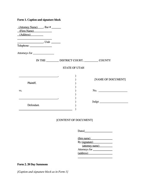 Court Answer Form To Summons Kindle Editon