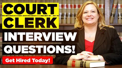 Court Clerk Interview Questions And Answers PDF