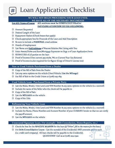 Checklist of documents needed for a Covantage student loan application