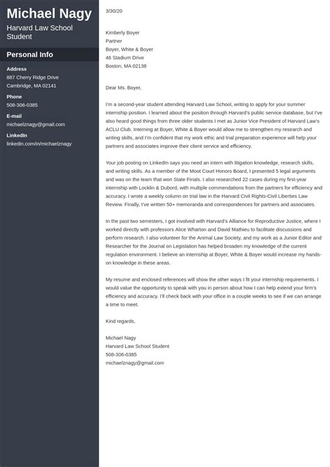 Cover Letter Template For Law Firm