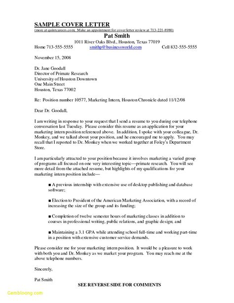 Cover Letter Template Tamu