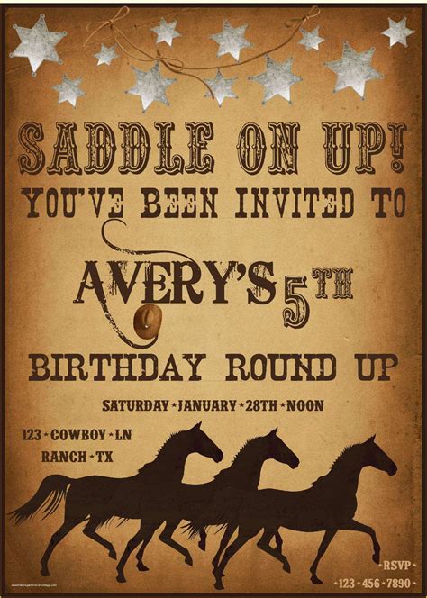 Cowboy Invitation Template