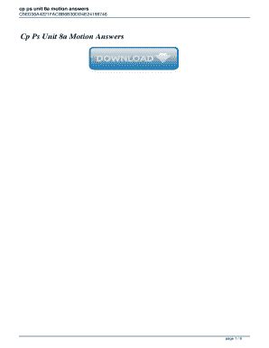 Cp Ps Unit 8a Motion Complete Answers Kindle Editon