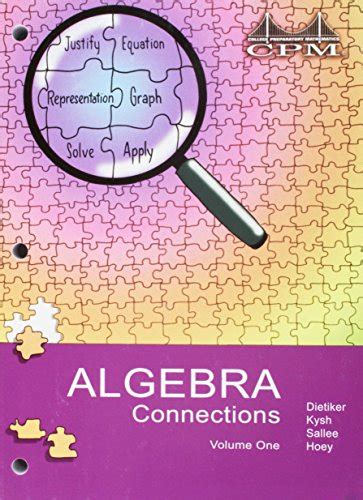 Cpm Algebra Connections Volume 1 Answer Key Kindle Editon