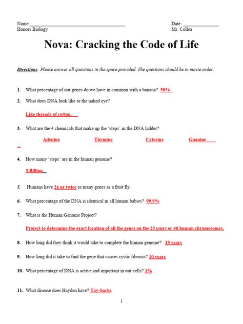 Cracking The Code Of Life Answers PDF