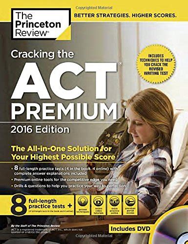 Cracking the ACT Premium Edition with 8 Practice Tests and DVD 2016 College Test Preparation Reader