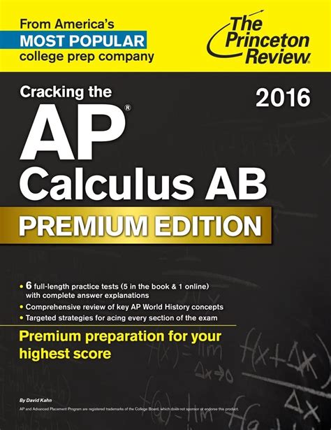 Cracking the AP Calculus AB Exam 2015 Edition College Test Preparation PDF