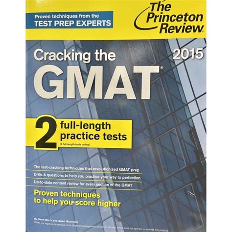 Cracking the GMAT with 2 Computer-Adaptive Practice Tests 2015 Edition Graduate School Test Preparation Reader