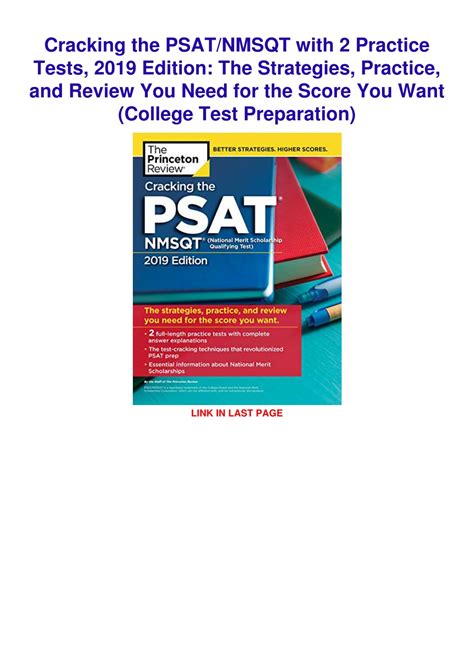 Cracking the PSAT NMSQT with 2 Practice Tests 2019 Edition College Test Preparation Doc