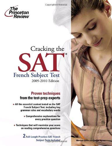 Cracking the SAT French Subject Test 2009-2010 Edition College Test Preparation Kindle Editon