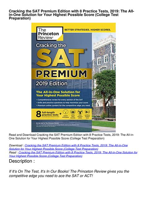 Cracking the SAT with 8 Practice Tests & DVD, 2014 PDF