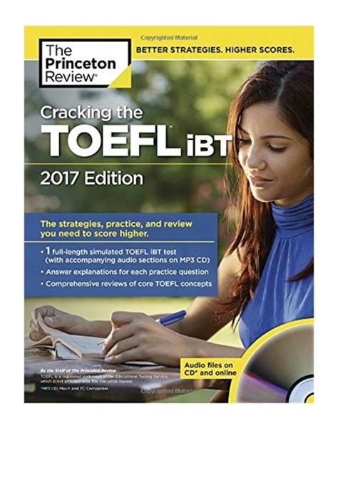 Cracking the TOEFL iBT with Audio CD 2017 Edition The Strategies Practice and Review You Need to Score Higher College Test Preparation PDF