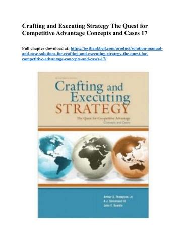 Crafting And Executing Strategy Case Solutions Kindle Editon