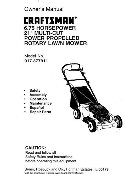 Craftsman 6.75 Hp Lawn Mower Manual Ebook Doc