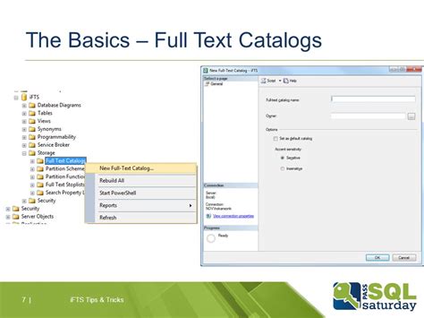 Create And Manage Full-text Catalogs