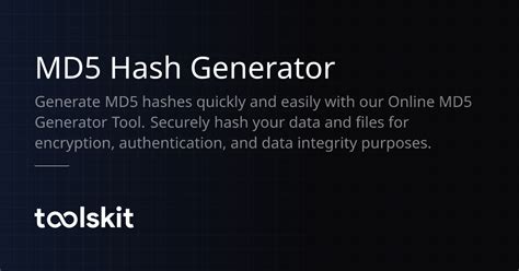 Create MD5 Hashes Easily and Securely