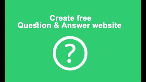 Create Question And Answer Website Doc