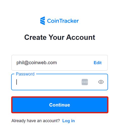 Create a CoinTracker Account: