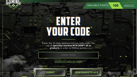 Create a Mountain Dew Rewards account.