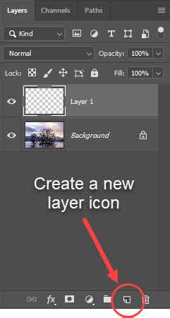 Create a new layer: