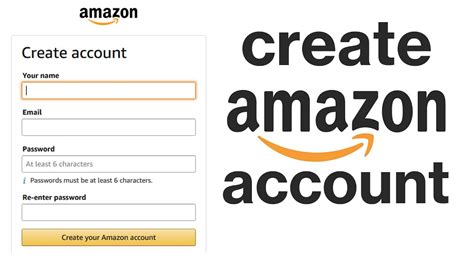 Create an Amazon account: