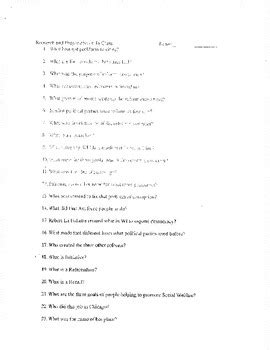 Creating America Assessment Answer Key Reader