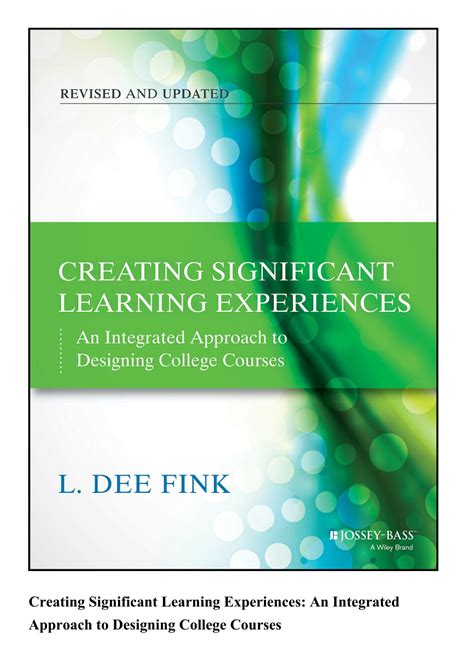 Creating Significant Learning Experiences An Ebook Kindle Editon