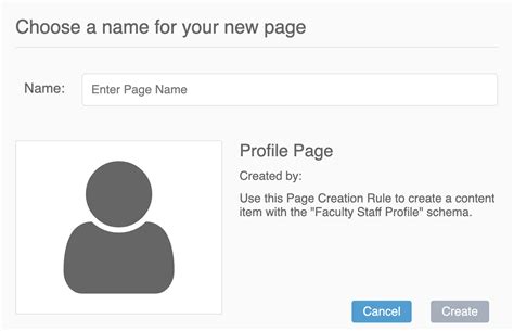 Creating a Profile: