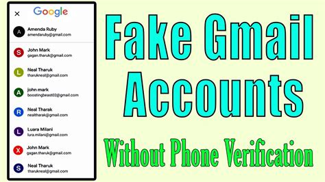 Creating fake accounts: