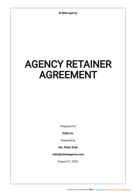 Creative Agency Retainer Agreement Template