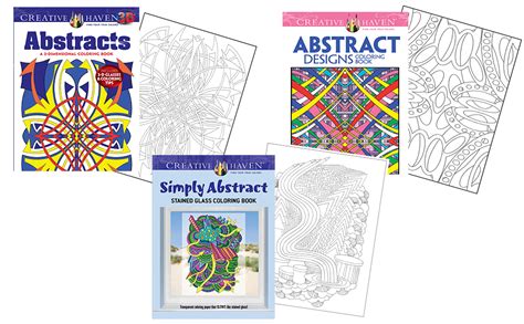 Creative Haven 3-D Abstracts Coloring Book Adult Coloring PDF