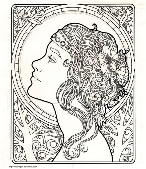 Creative Haven Art Nouveau Designs Collection Coloring Book Adult Coloring PDF