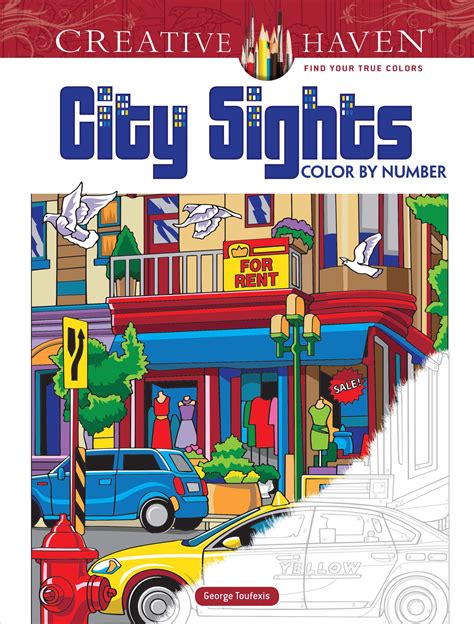 Creative Haven City Sights Color By Number Adult Coloring Reader