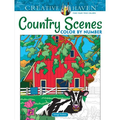 Creative Haven Country Scenes Color by Number Coloring Book Adult Coloring PDF