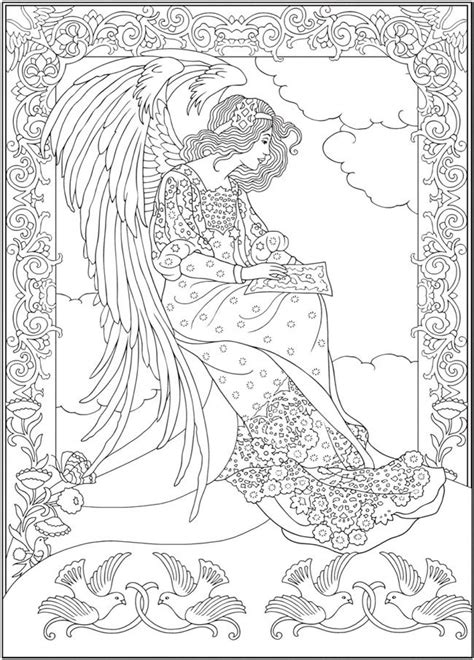 Creative Haven Elegant Angels Coloring Book Adult Coloring PDF