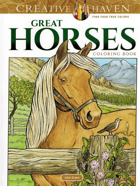 Creative Haven Great Horses Coloring Book Adult Coloring Reader