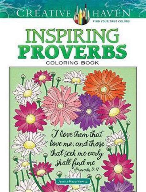 Creative Haven Inspiring Proverbs Coloring Book Adult Coloring Reader