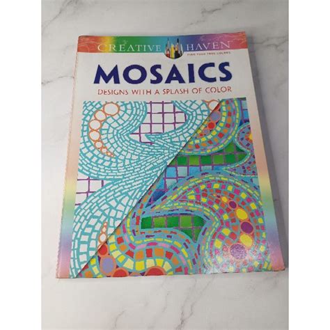 Creative Haven Mosaics Designs with a Splash of Color Adult Coloring Reader