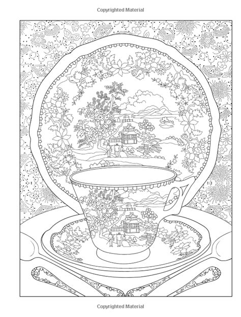 Creative Haven Tea Time Coloring Book Adult Coloring Reader