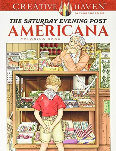 Creative Haven The Saturday Evening Post Americana Coloring Book Adult Coloring Doc