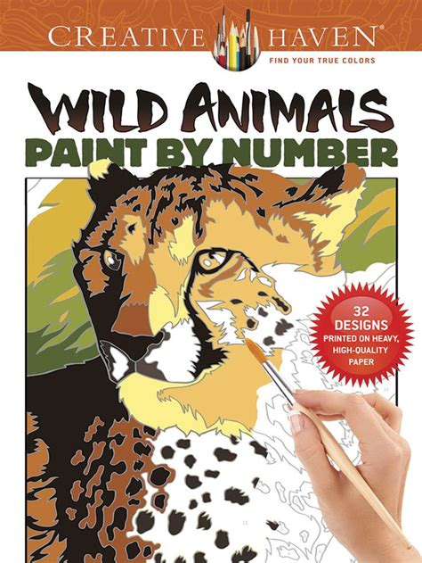 Creative Haven Wild Animals Paint by Number Adult Coloring