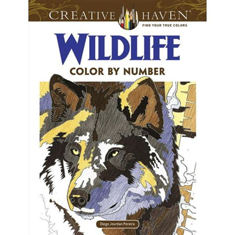 Creative Haven Wildlife Color by Number Coloring Book Adult Coloring