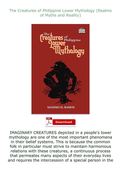 Creatures Of Philippine Lower Mythology Ebook Epub