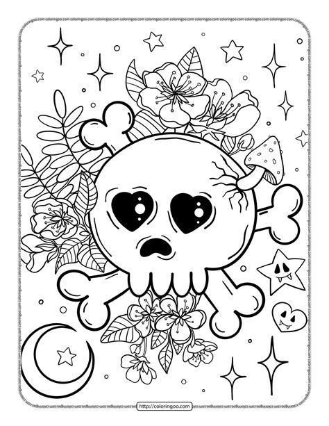 Creepy Kawaii Coloring Pages Printable