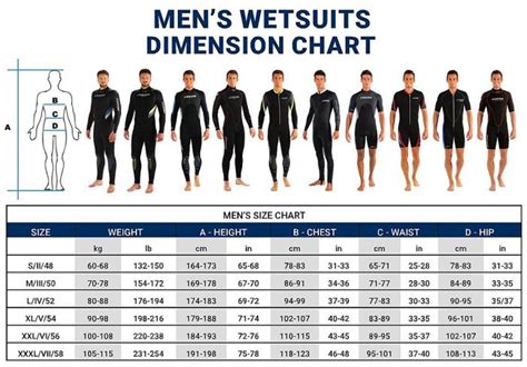 Cressi Wetsuit Size Chart