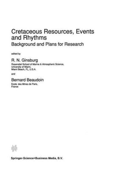 Cretaceous Resources, Events and Rhythms Background and Plans for Research Doc