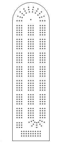 Cribbage Board Template Print