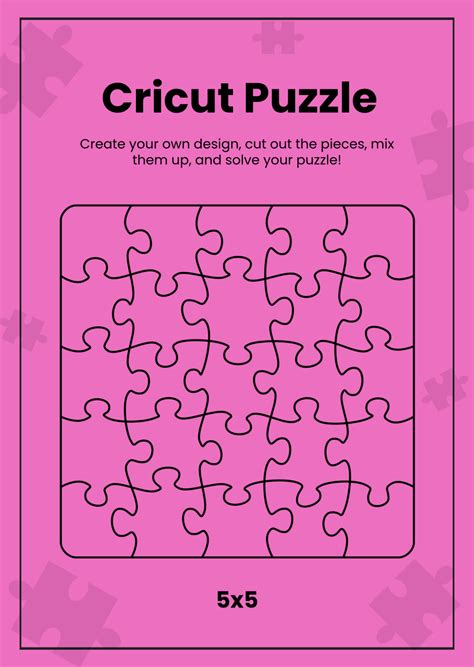 Cricut Puzzle Template