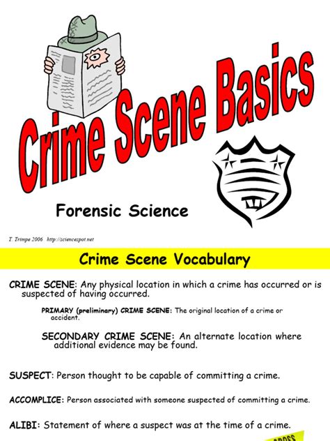 Crime Scene Basics Answer Key Science Spot Epub