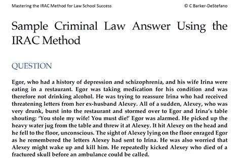 Criminal Law Answers Reader